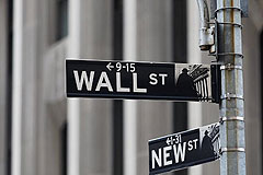 Straßenschild Wall Street