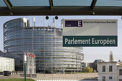 Gebäude des Europäischen Parlamentes in Strasbourg