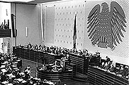 The plenary chamber of the German Bundestag in Bonn