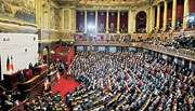 Gemeinsame Tagung des Bundestages und der französischen Nationalversammlung in Versailles.