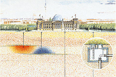 Kalt- und Warmwasserspeicher unter dem Reichstagsgebäude