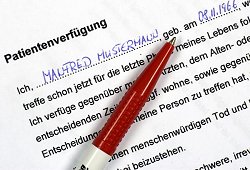 Formular einer Patientenverfügung