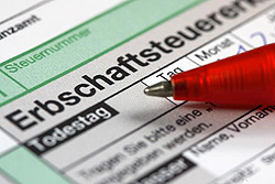 Formulare für die Erbschaftssteuererklärung, Klick vergrößert Bild