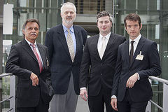 vlnr.: Peter Zoche, Dr. Alexander Dix, Sebastian Blumenthal, und Dr. Clemens Riedl 