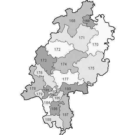 Wahlkreise in Hessen