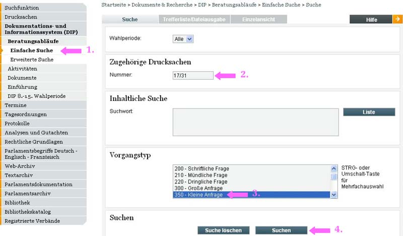 Deutscher Bundestag: Recherchebeispiel 3: Wie Lautet Die Antwort Auf ...