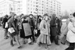 Demonstration 1975 anlässlich der Urteilsverkündung des Bundesverfassungsgerichts zur Reform des Paragraphen 218 (Abtreibungsparagraph) des Strafgesetzbuches (StGB).