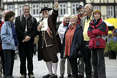 Fremdenfhrer in Altstadt von Quedlinburg