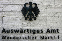 Eingangsbereich des Auswrtigen Amtes in Berlin
