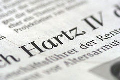 Hartz IV als berschrift einer Zeitung