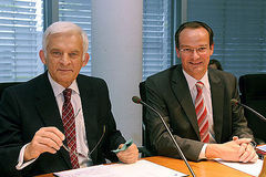 Le prsident du Parlement europen, Jerzy Buzek, et Gunther Krichbaum, prsident CDU/CSU de la commission