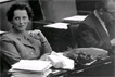 

Die SPD-Abgeordnete Annemarie Renger am 07.10.1954 im Plenum des Deutschen Bundestages in Bonn.