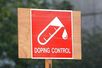 Doping-Kontrolle - Schild