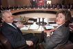 

DDR-Ministerpräsident Hans Modrow und DDR-Wirtschaftsministerin Christa Luft am runden Tisch im Bonner Kanzleramt. 