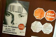Bulgarische Plakate gegen Menschenhandel