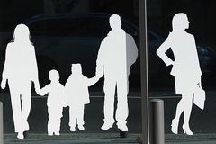 Silhouette einer Familie