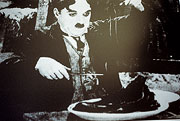 Poster von Charlie Chaplin in Franz Münteferings Büro.