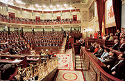 Bild: Blick ins spanische Parlament