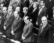 Bild: Helmut Kohl und seine Minister