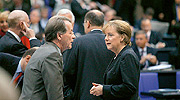 Bild: Franz Müntefering und Angela Merkel