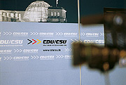 Bild: Stellwand der Fraktion von CDU/CSU.