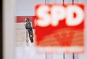Logo der SPD-Bundestagsfraktion auf der Fraktionsebene.