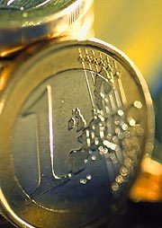 Bild:  Euro-Münzen.