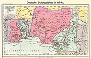 Bild: WD-Thema Kolonialgrenzen und aktuelle Konflikte: Deutsche Kolonien in Westafrika.