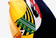 Bild: Flagge des Landes Sachsen-Anhalt.
