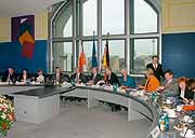 Gemeinsame Präsidiumssitzung im Saal des Ältestenrats im Reichstagsgebäude.