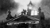 Brennender Reichstag im Februar 1933