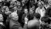 1989, Michail Gorbatschow anlässlich des 40. Jahrestags der DDR in Ostberlin