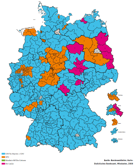 Die 299 Wahlkreise bei der Bundestagswahl 2009