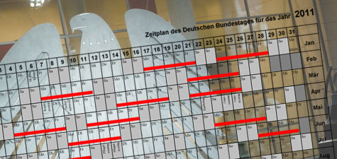 Sitzungskalender 2011 im Ausschnitt