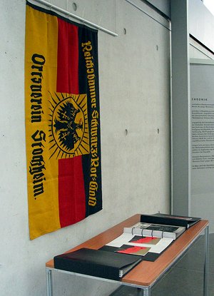 Reichsbannerfahne  Schwarz-Rot-Gold, Ausstellungsstück