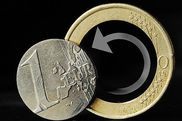 Euromünze mit Kreispfeil - Video ansehen... - Öffnet neues Fenster