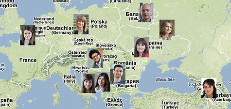 Weltkarte: IPS-Praktikanten im Deutschen Bundestag