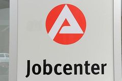 Schild eines Jobcenters