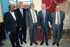v.l.: Josef Philip Winkler (B90/Grüne), Botschafter Dr. Horst-Wolfram Kerll, Hamadi Jebali, Bundestagspräsident Lammert, Arnold Vaatz (CDU/CSU)