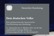 Flyer: Großbildprojektion am Marie-Elisabeth-Lüders-Haus