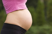 Schwangere mit dickem Bauch