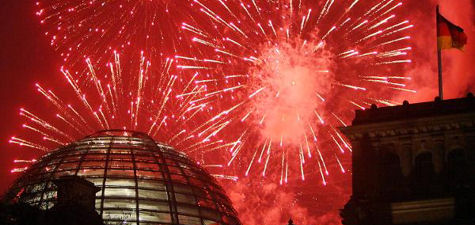 Silvester am Reichstagsgebäude