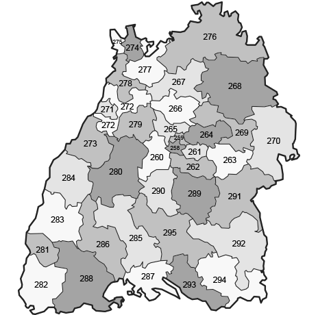 Wahlkreise in Baden-Württemberg