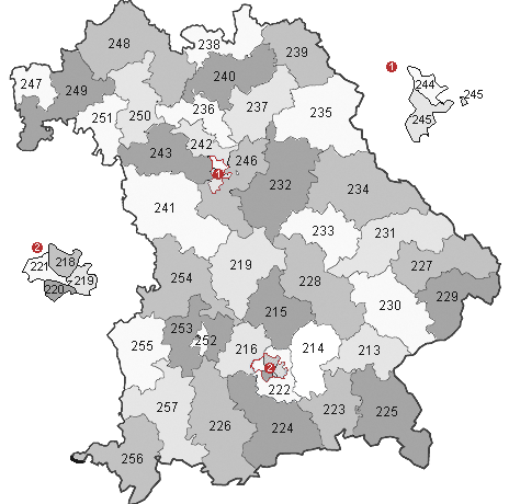 Wahlkreise in Bayern