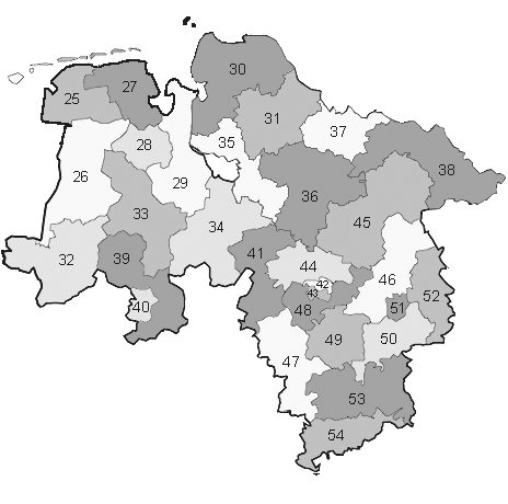 Wahlkreise in Niedersachsen