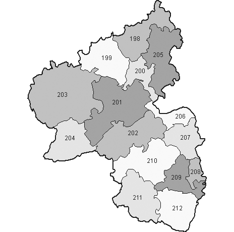 Wahlkreise in Rheinland-Pfalz
