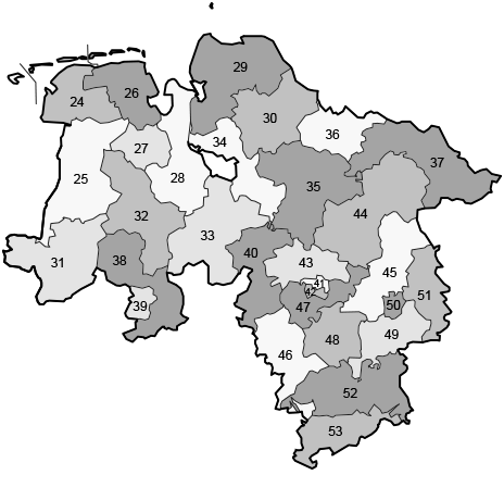 Wahlkreise in Niedersachsen