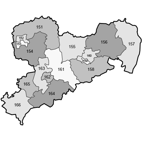 Wahlkreise in Sachsen