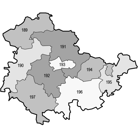 Wahlkreise in Thüringen