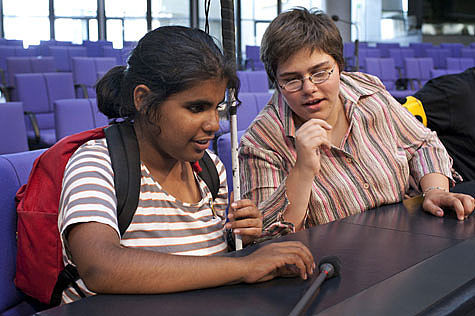 Die Schüler im Plenarsaal